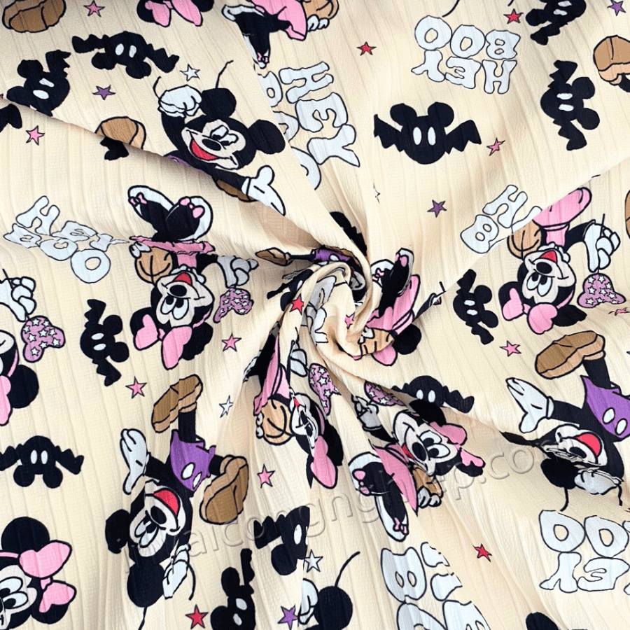 vải thun tăm in hình